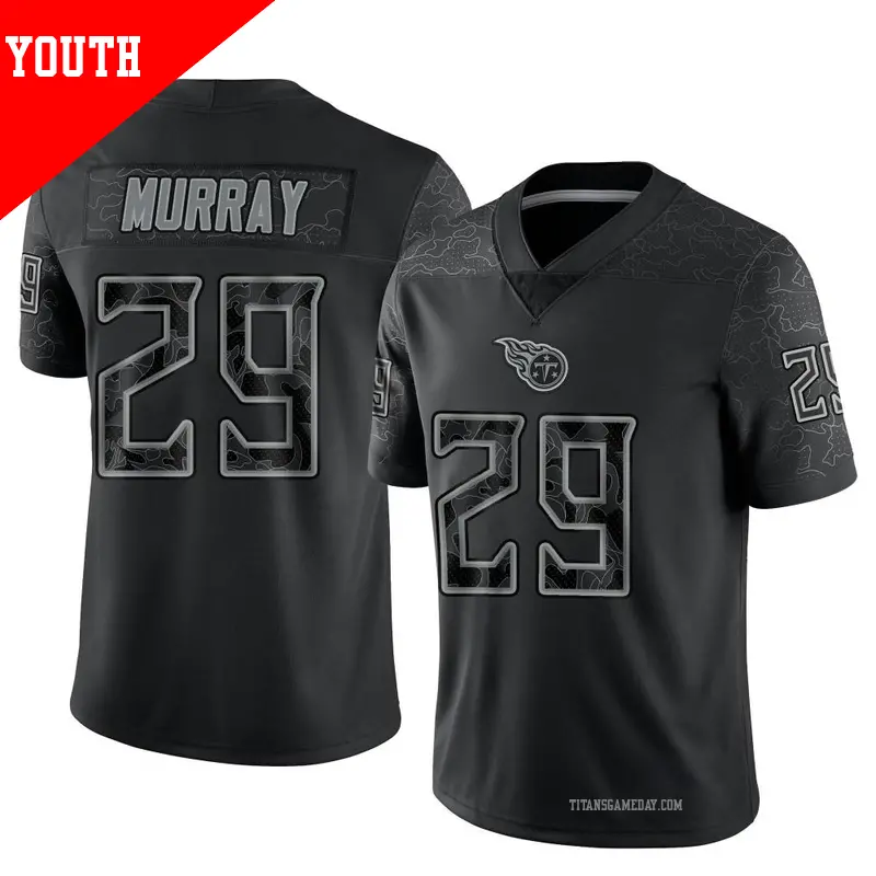 Youth 29 DeMarco Murray Tennessee Titans Limited Black Reflective Jersey